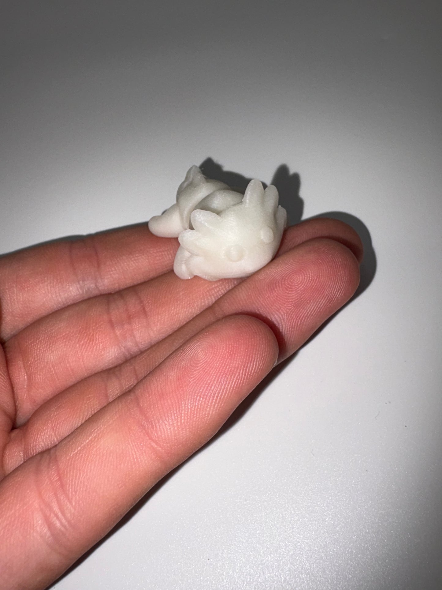Small Glow In The Dark Axolotl (white rainbow)