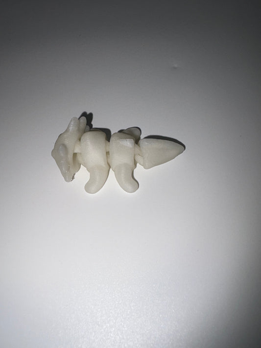 Small Glow In The Dark Axolotl (white rainbow)