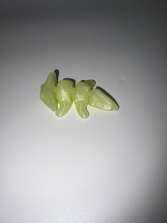 Small Glow In The Dark Axolotl (yellow)