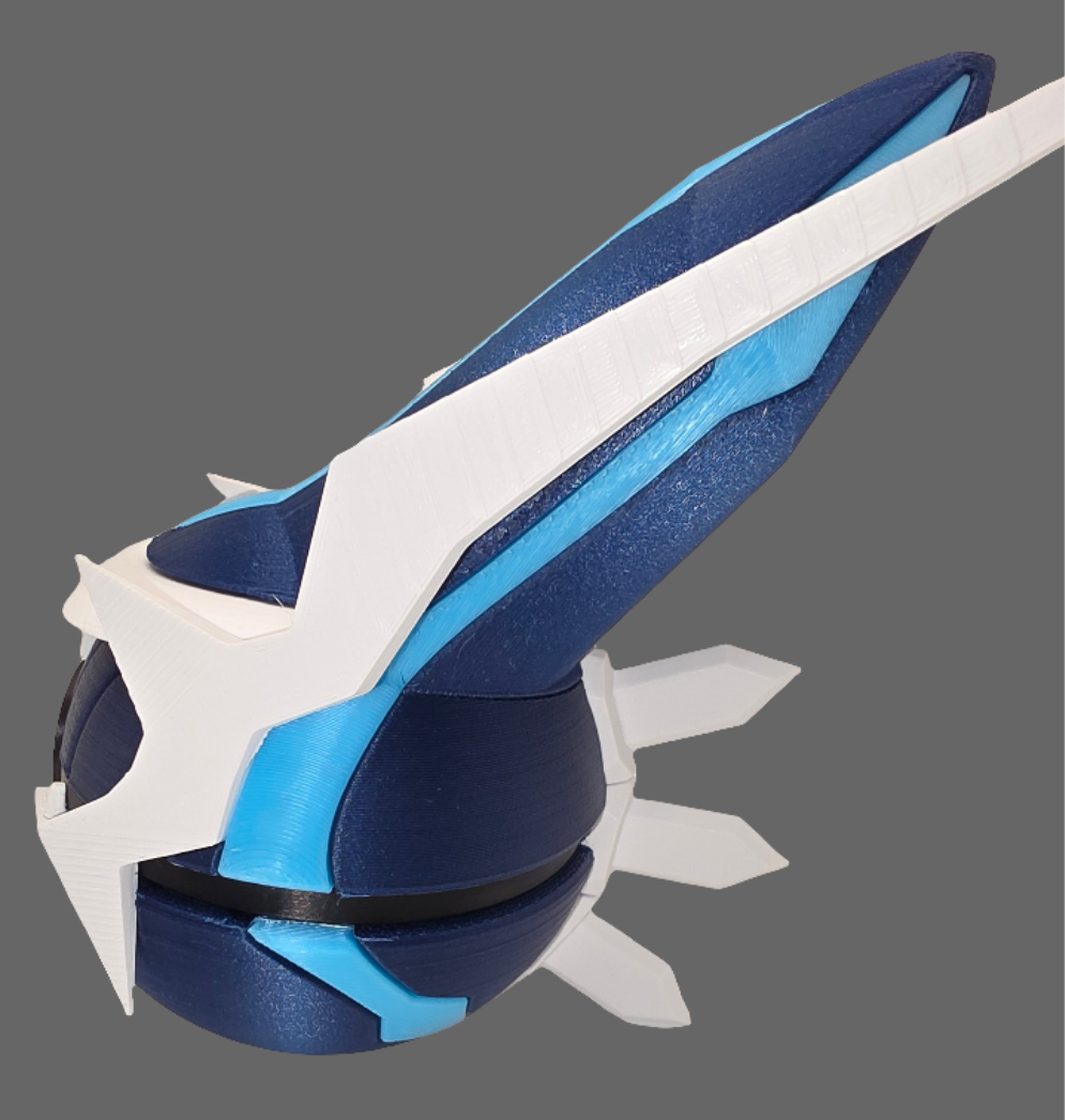 Dialga Themed Pokeball with built-in clicker.