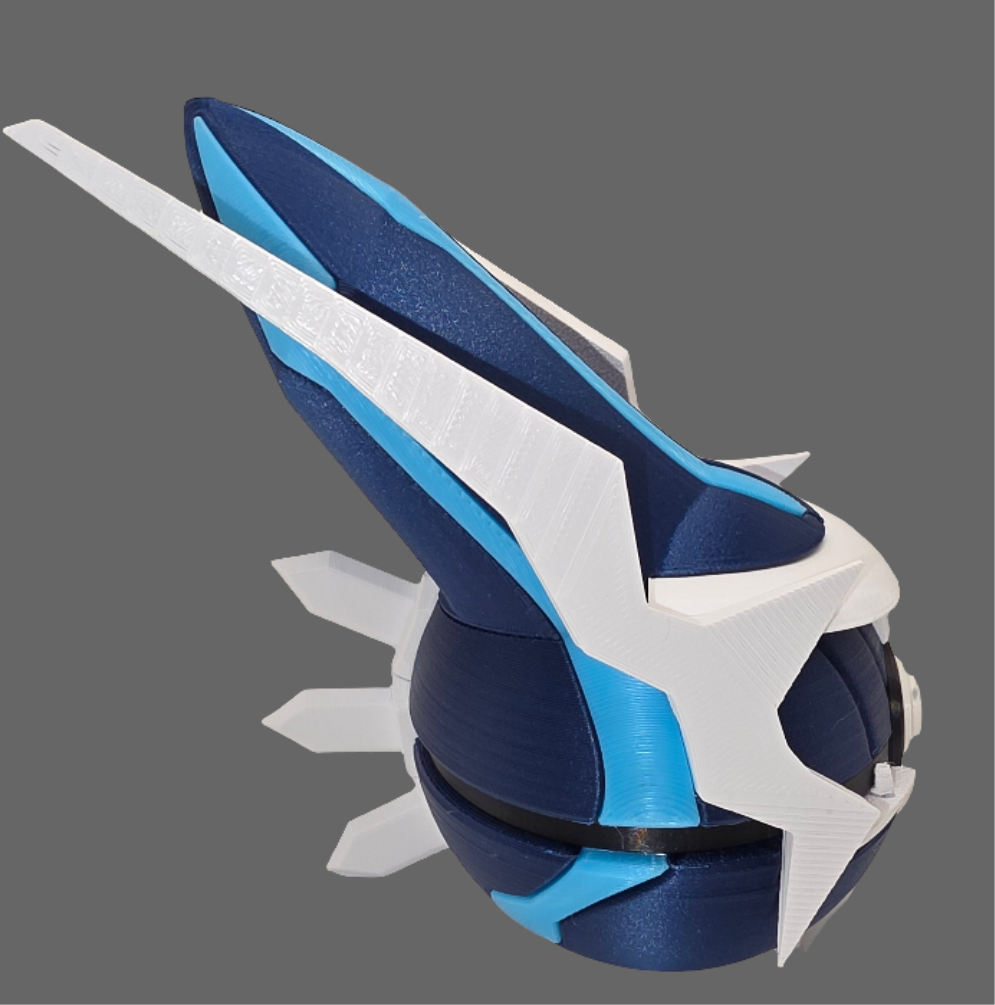 Dialga Themed Pokeball with built-in clicker.