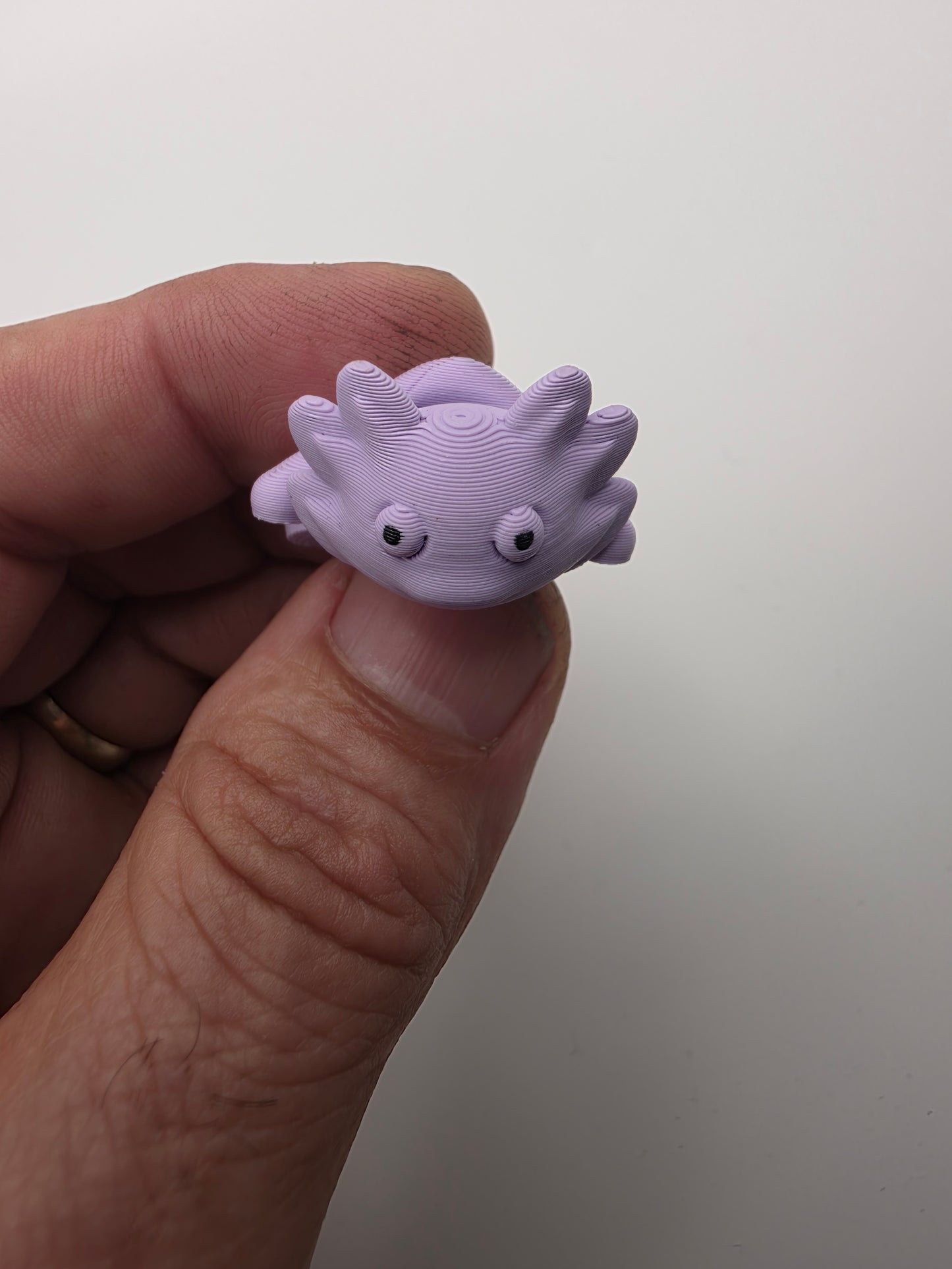 Small articulating purple Axolotl