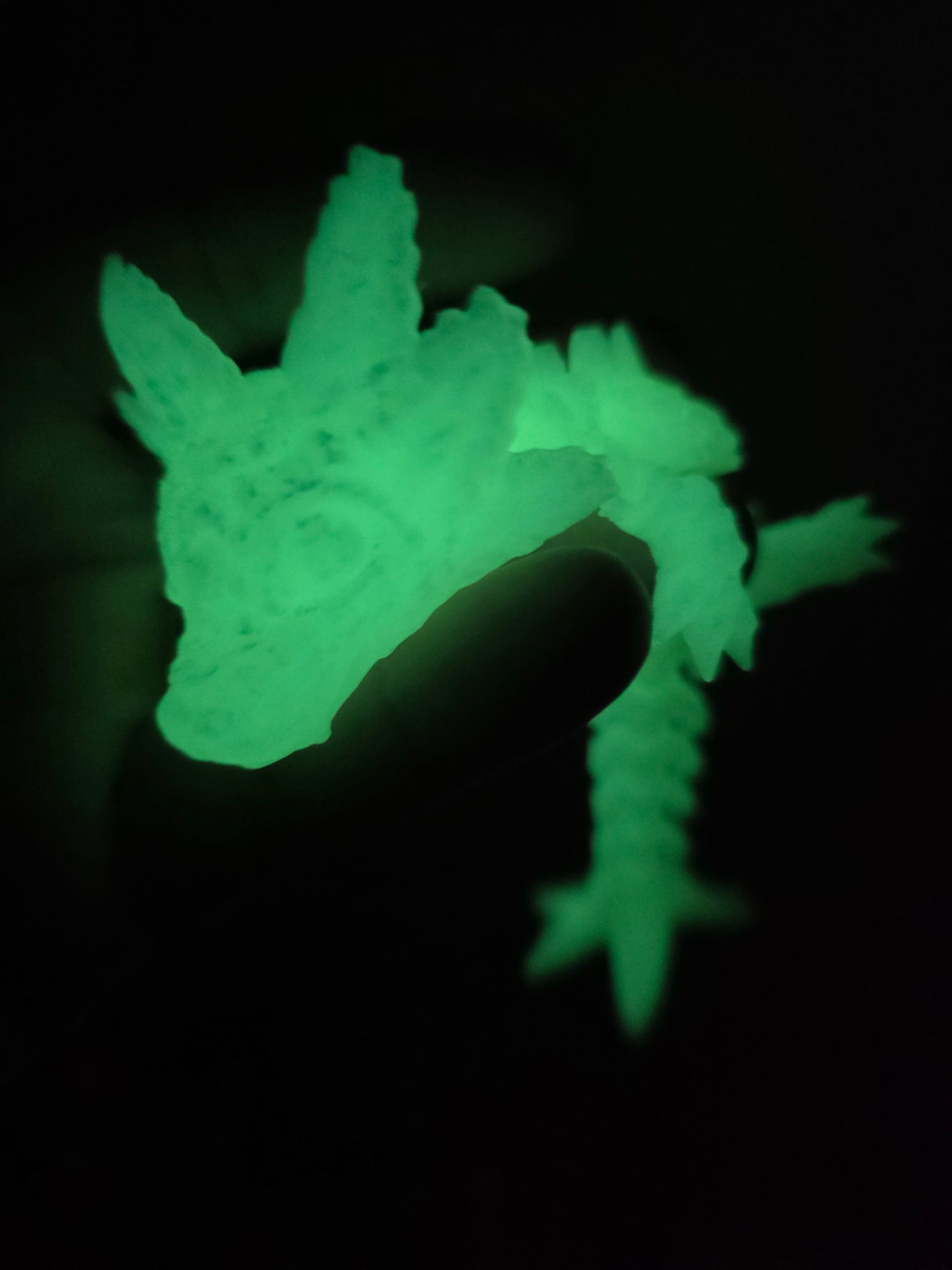 Baby Axolotl (glow in the dark) green