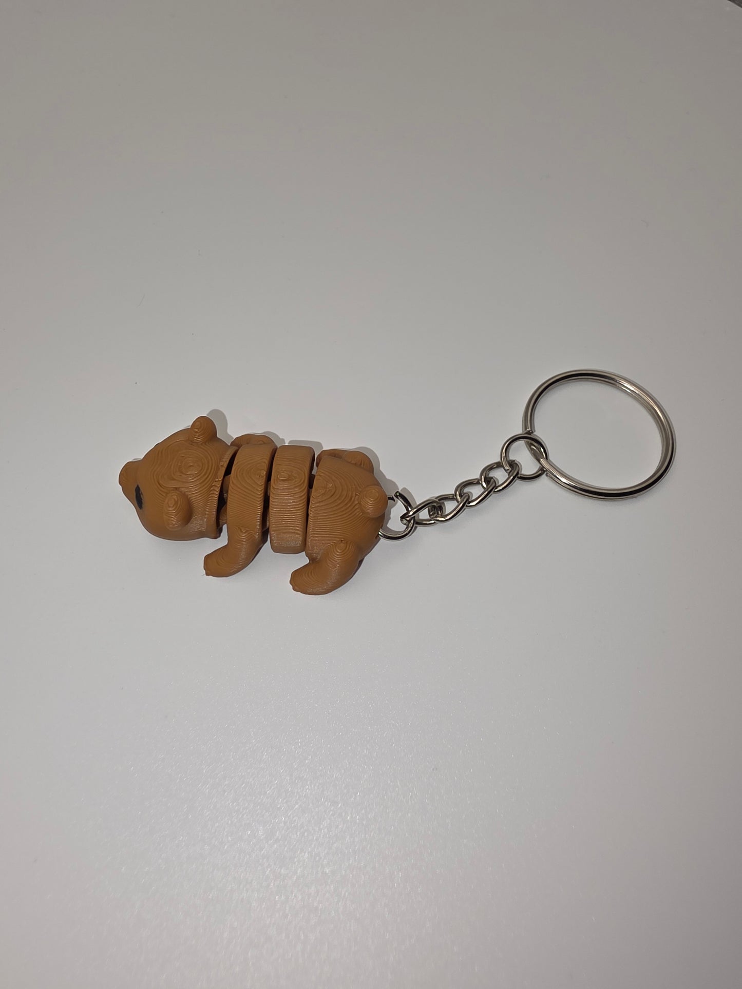 Brown bear keychain