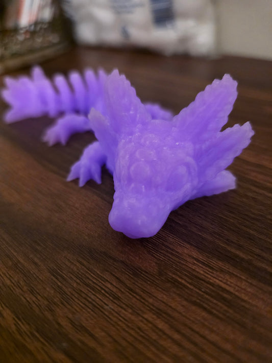 Baby Axolotl (glow in the dark) purple
