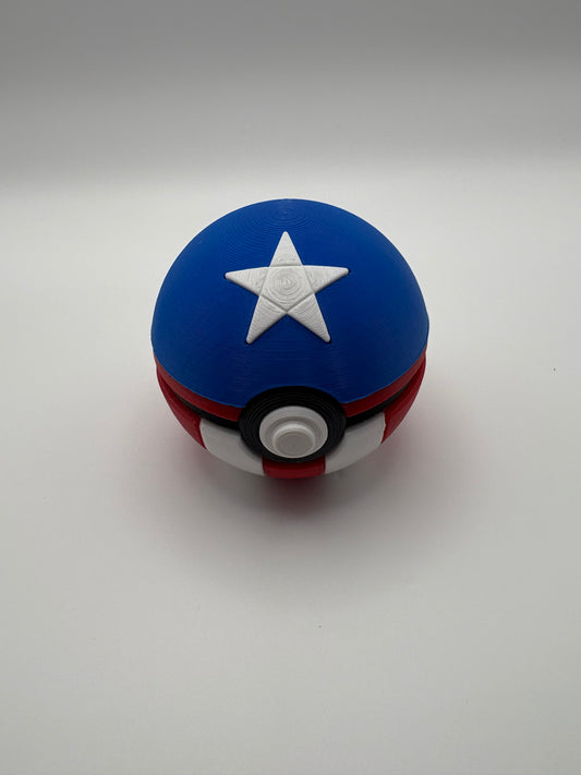 Captan America Themed Pokeball