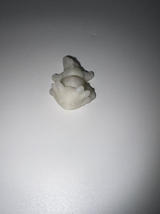 Small Glow In The Dark Axolotl (white rainbow)