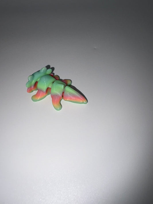 Small Glow In The Dark Axolotl (rainbow)