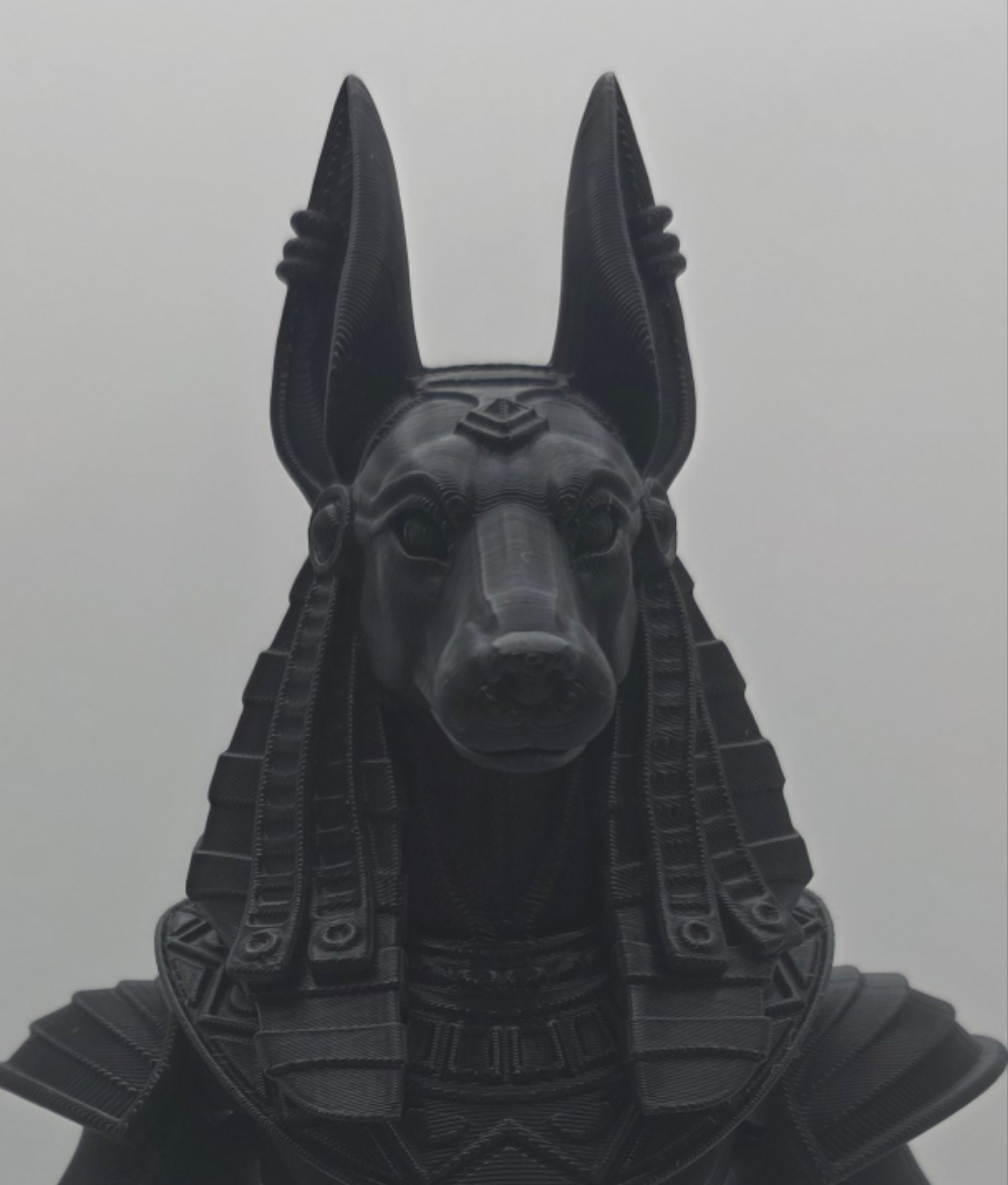 Large black Anubus with removable weapons