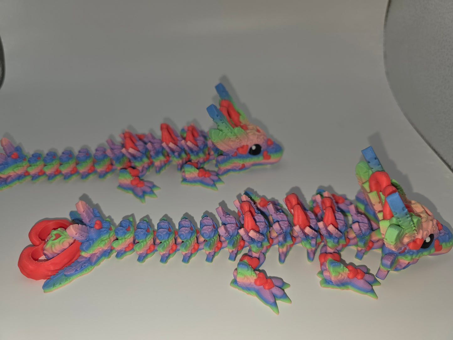 Rainbow/pink Lightheart dragon