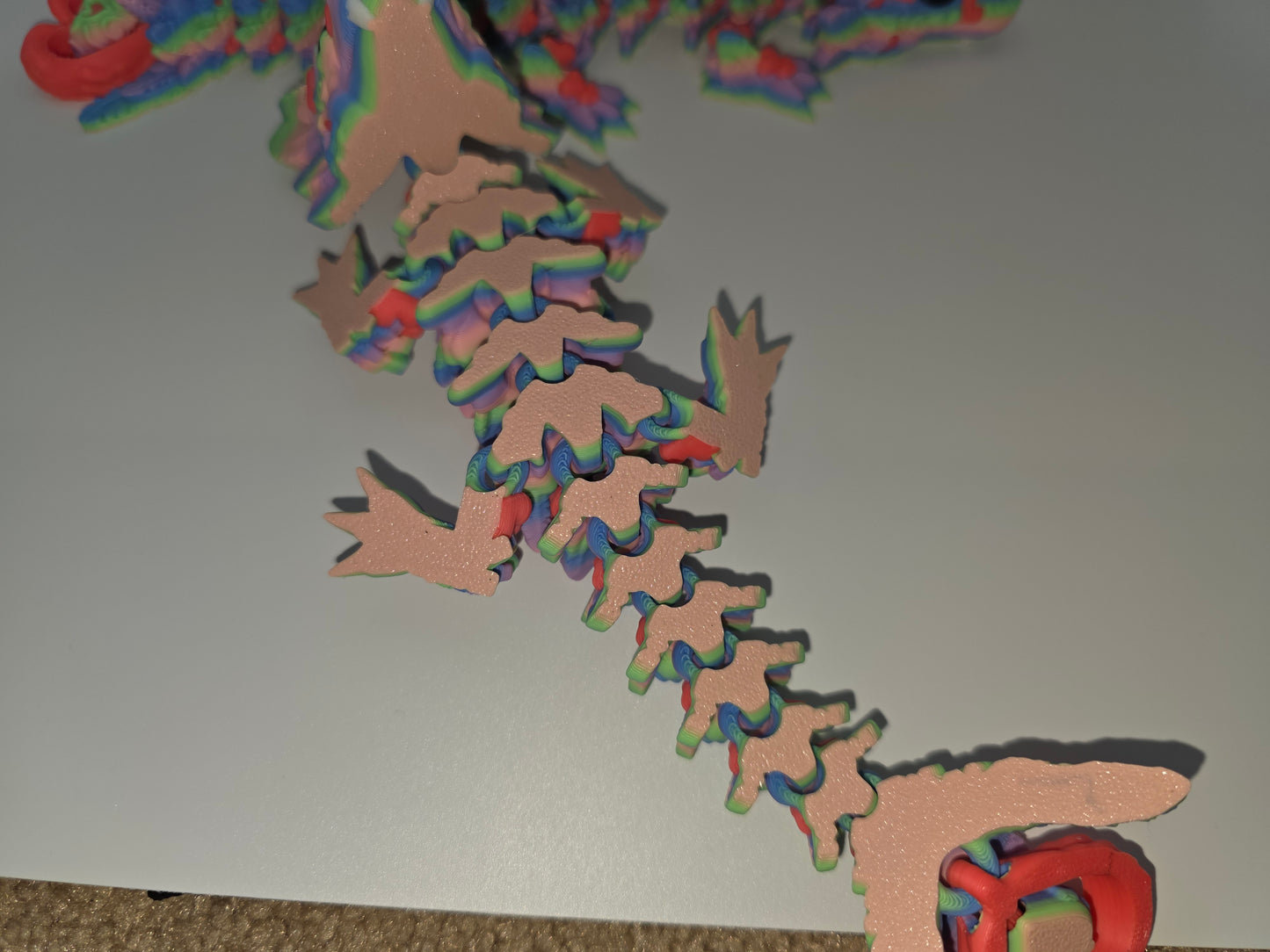 Rainbow/pink Lightheart dragon