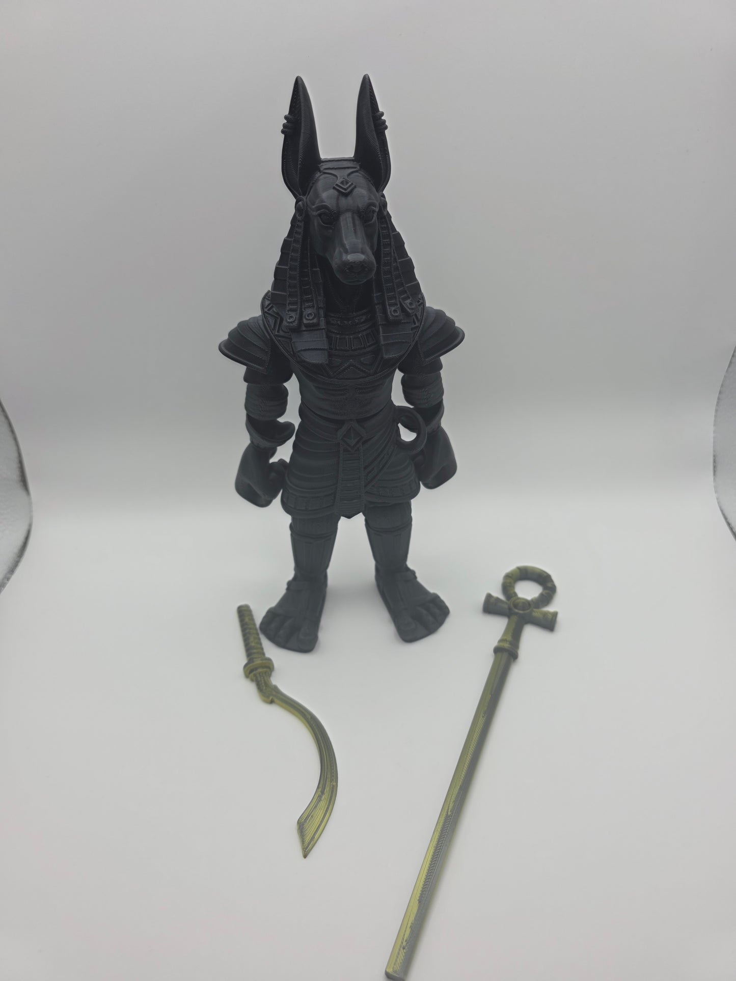 Large black Anubus with removable weapons