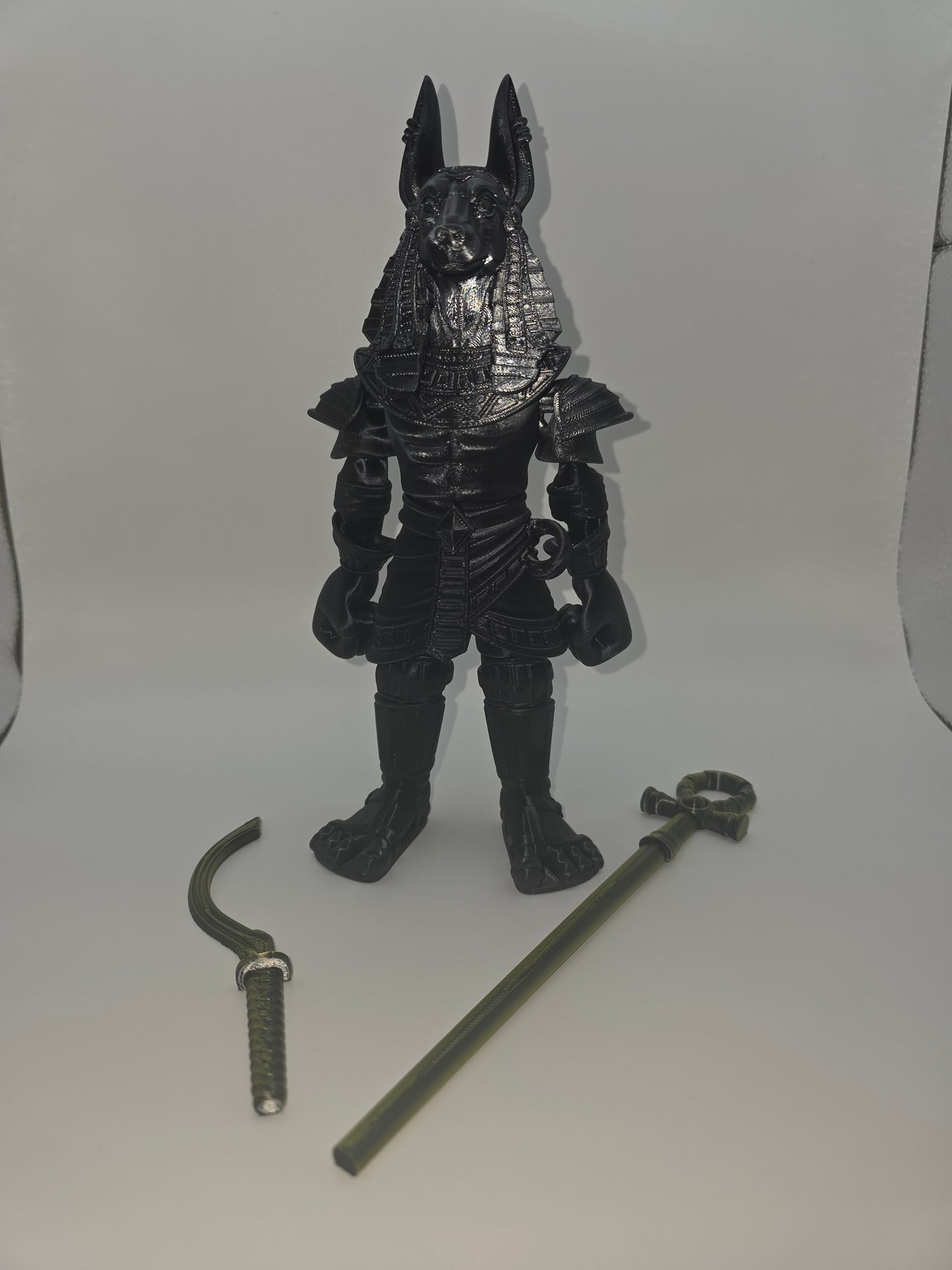 Large black Anubus with removable weapons