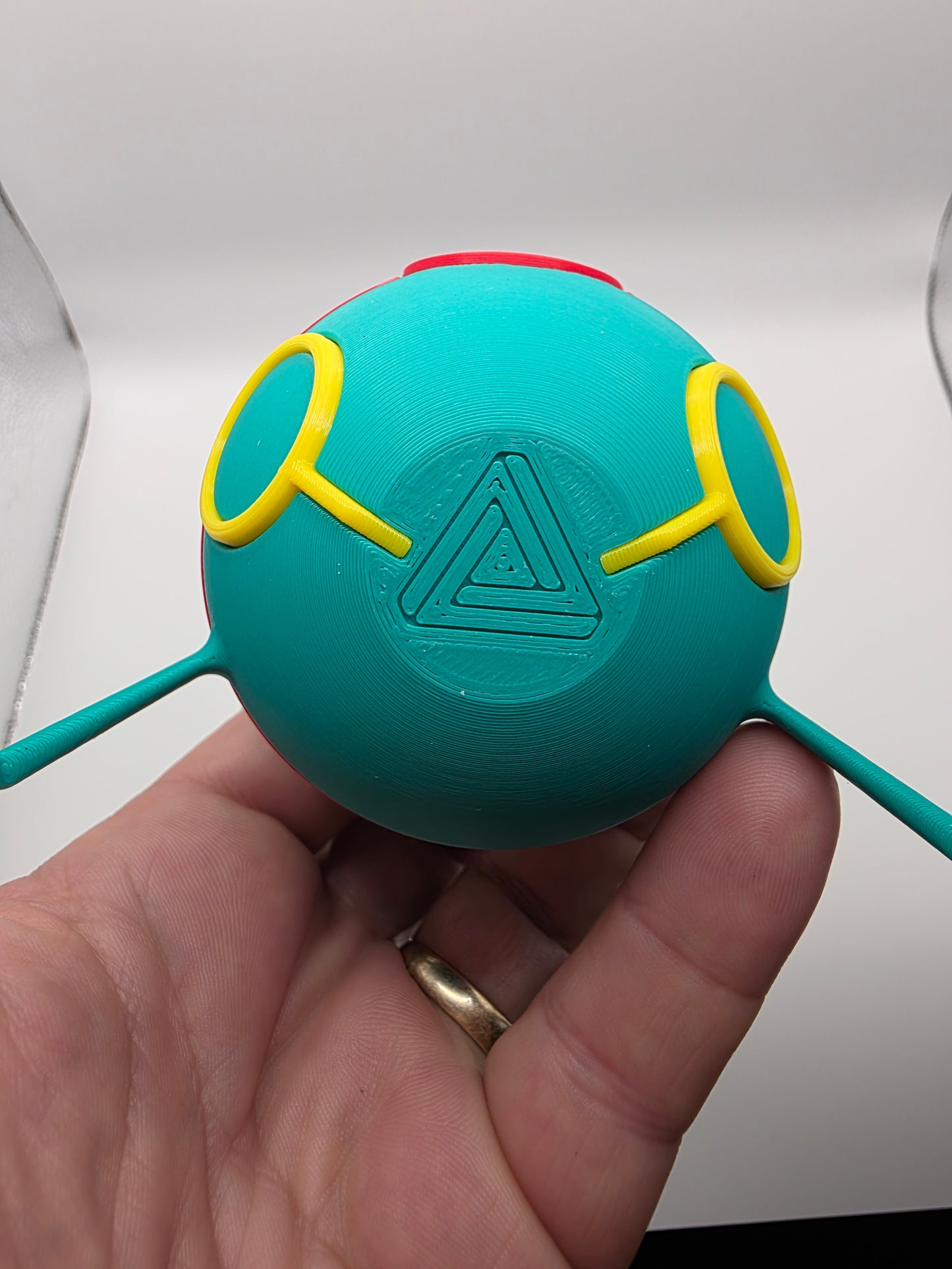 Rayquaza themed pokeball w/clicker