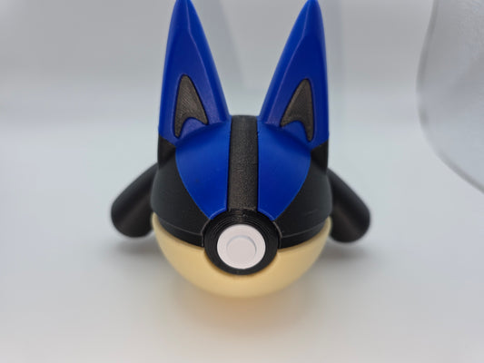 Lucario themed pokeball