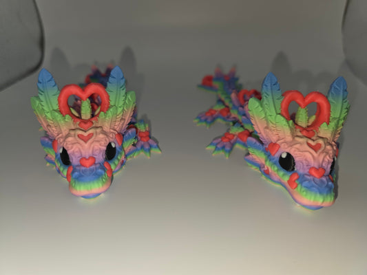 Rainbow/pink Lightheart dragon