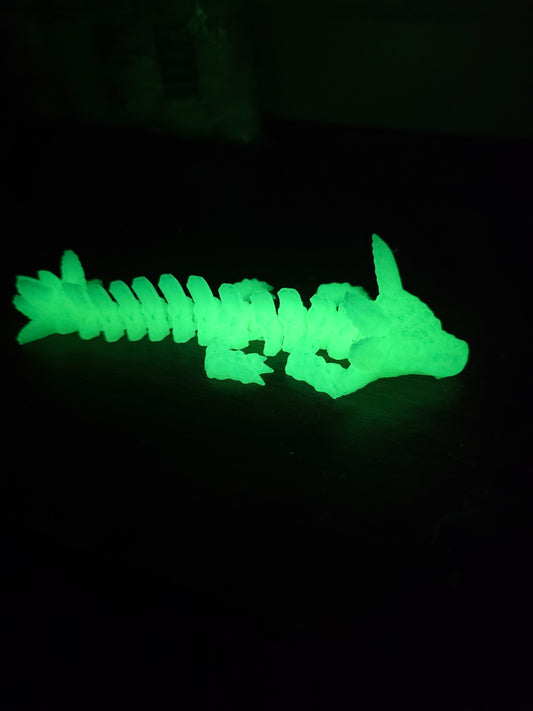 Baby Axolotl (glow in the dark) green