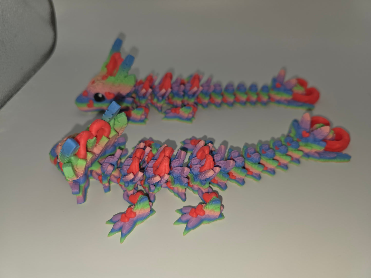 Rainbow/pink Lightheart dragon