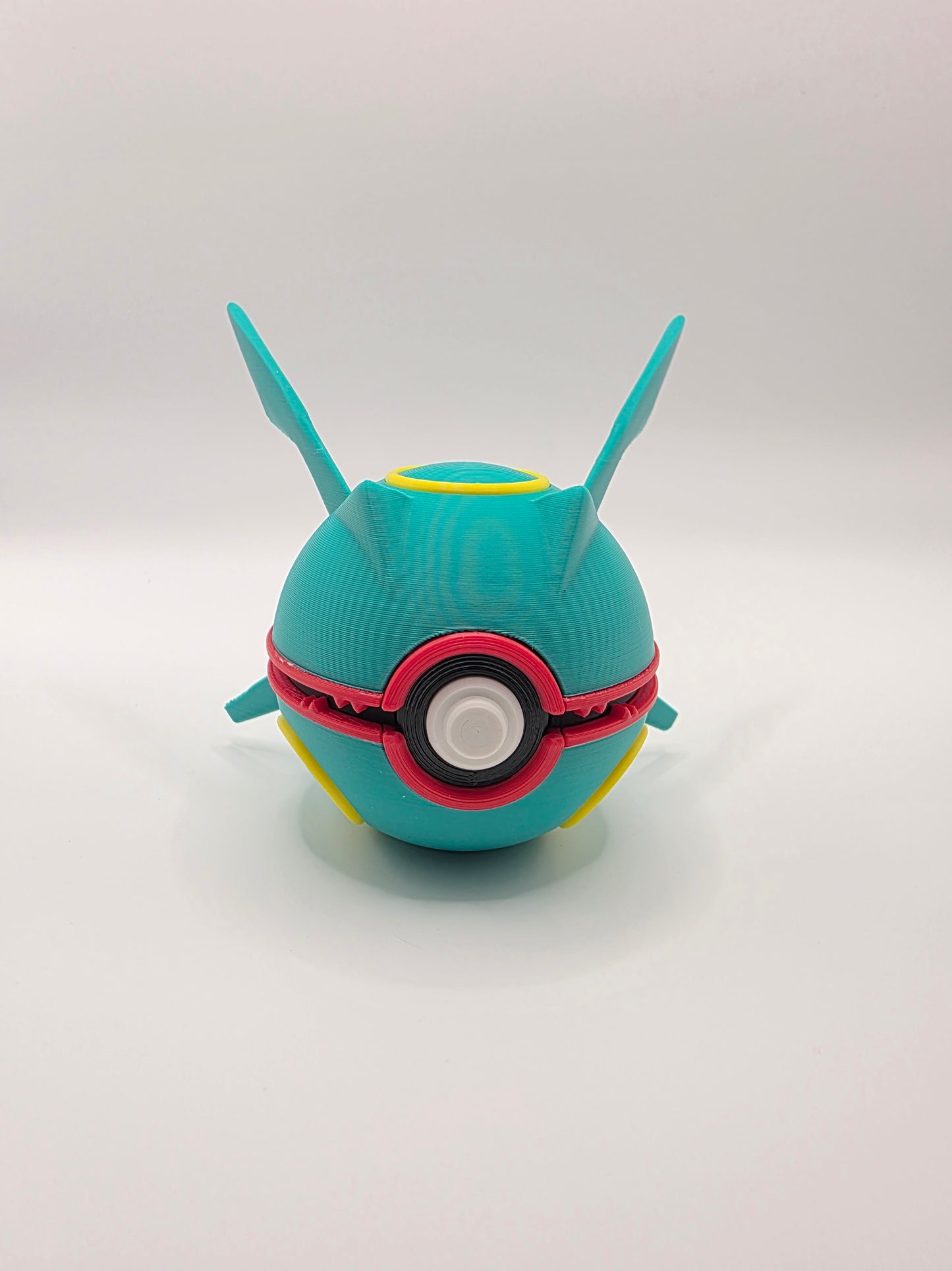 Rayquaza themed pokeball w/clicker