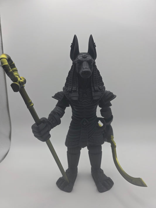 Large black Anubus with removable weapons
